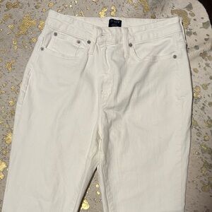 J. Crew Curvy High-Rise Skinny white jeans size 31 Tall